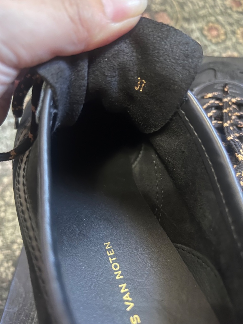 Dries Van Noten Mixed Leather Sneakers - Picture 4 of 7
